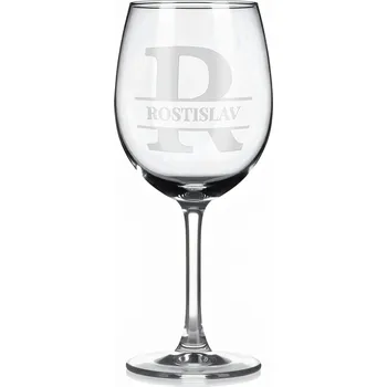 Sklenice Vínová sklenka s gravírovaným jménem – Rostislav