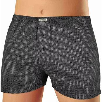 Pánské spodní prádlo Pánské bavlněné trenky s moderním vzorem Andrie PS 5833 grafit velikost XL-54/56