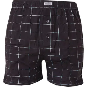 Trenýrky Pánské bavlněné trenky s moderním vzorem Andrie PS 5881 černá velikost XL-54/56