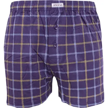 Trenýrky Kostkované trenky pro muže Andrie PS 5765 inkoust velikost M-46/48