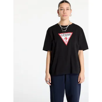 Dámské tričko Tričko Guess JEANS Oversized Iconic Tee Jet Black A996 M
