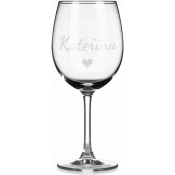 Sklenice Vínová sklenka s gravírovaným jménem – Kateřina II