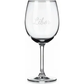 Sklenice Vínová sklenka s gravírovaným jménem – Libor II