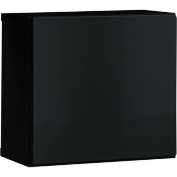 Knihovna Černá lesklá vitrína 30 x 30 x 25 cm ASM