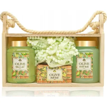 Kosmetická sada Dárková kosmetická sada Oliva - pěna do koupele, sprchový gel, koupelová sů