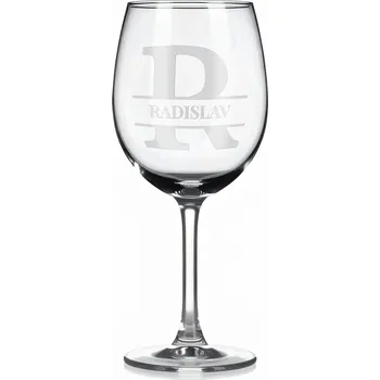 Sklenice Vínová sklenka s gravírovaným jménem – Radislav