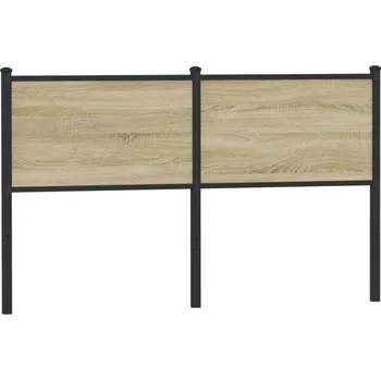 Čelo postele kouřový dub 90 cm kompozitní dřevo a ocel