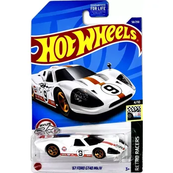 autíčko HOT WHEELS - '67 Ford GT40 Mk.IV White (F2)