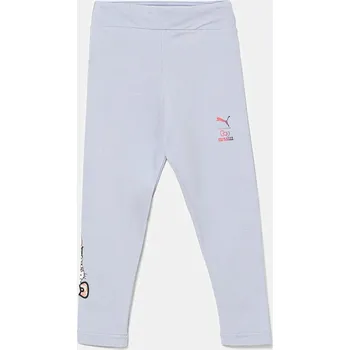 Dívčí legíny Dětské legíny Puma HELLO KITTY & FRIENDS High Waist Leggings modrá barva, s potiskem, 630064 05X, vel. 116