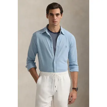 Pánská košile Bavlněná košile Polo Ralph Lauren 710654408 modrá 55B, vel. XL