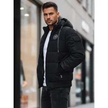 Pánská casual bunda Pánská prošívaná bunda černá