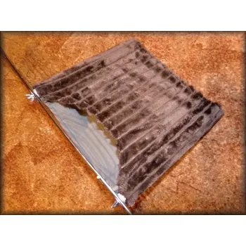 Dvojitá HAMAKA na šroubovací tyčky - šedá + hnědý stripe