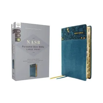 Populárně naučná literatura pro dospělé Nasb, Personal Size Bible, Large Print, Leathersoft, Teal, Red Letter, 1995 Text, Thumb Indexed, Comfort Print (Pevná)