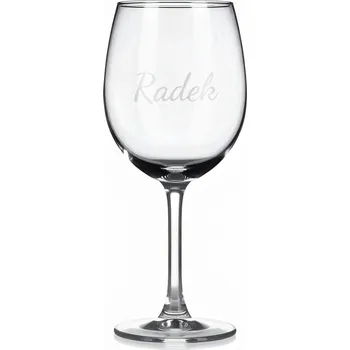 Sklenice Vínová sklenka s gravírovaným jménem – Radek II