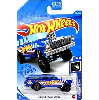 autíčko HOT WHEELS - '64 Nova Wagon Gasser Blue (F2)