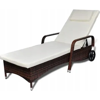 Zahradní lehátko Bílé plast Lehátko VidaXL