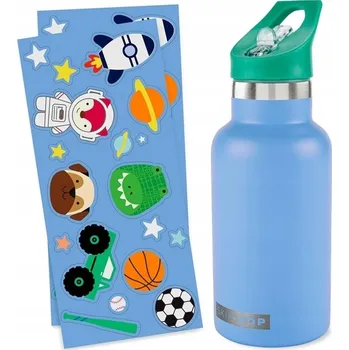 Skip Hop Termoska s pítkem a samolepkami 380 ml Modrá
