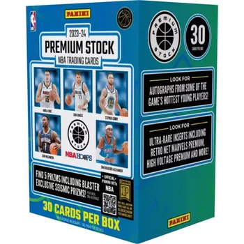 Sběratelská karetní hra 2023-24 Panini Premium Stock NBA Blaster Box