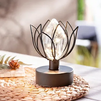 Vánoční dekorace Astoreo LED světelná dekorace Květina černá