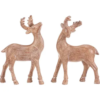 Autronic Jelen - 13 cm, polyresin, mix 2, imitace dřeva, cena za 1 ks