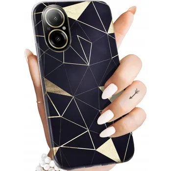 Pouzdro na mobilní telefon Zadní Kryt Hello Case pro realme C67 zlatý