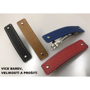 Kožená spona do vlasů "Lahton" (MOŽNOST VÍCE BAREVNÝCH VARIANT )