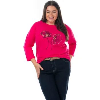 Dámské triko SIONE 46/48 Tmavě růžová