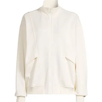 Dámský svetr CASALL Pohodlný svetr na zip bílý XL