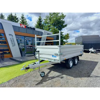 Přívěs k motorovému vozidlu Sklápěcí přívěs DEBON PW 1.2 MANUAL®, 300x160x60, 2x bočnice 30+30 cm