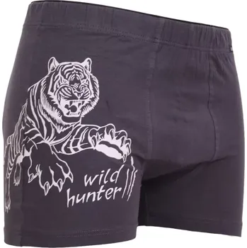 Boxerky Pánské boxerky s obrázkem Andrie PS 5865 grafit velikost XL-54/56