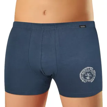 Boxerky Pánské boxerky bavlna/lycra Andrie PS 5869 navy velikost XL-54/56