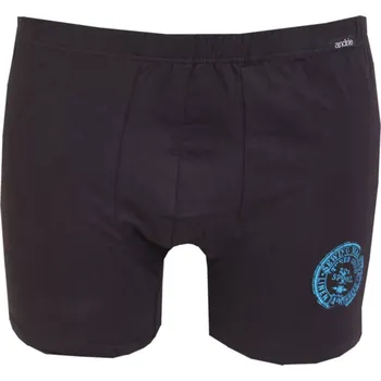 Boxerky Pánské boxerky bavlna/lycra Andrie PS 5869 černé velikost XL-54/56