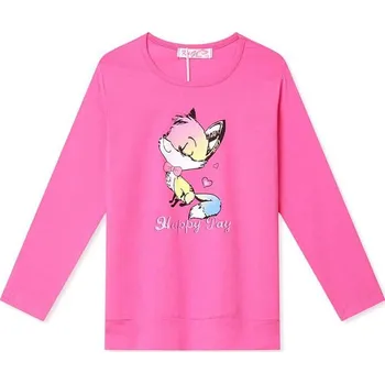 Dívčí oblečení DÍVČÍ TRIČKO S LIŠKOU HC9295 VELIKOSTI 98-128 Velikost: 98, Barva: Růžová