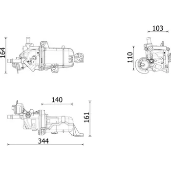 Chladič motoru Chladič recirkulace spalin MAHLE ORIGINAL CE 49 000P