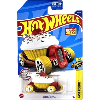 autíčko HOT WHEELS - Sweet Driver White-Red (F2)