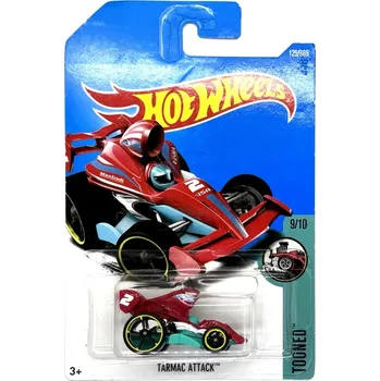 autíčko HOT WHEELS - Tarmac Attack Red-Turquoise (F2)