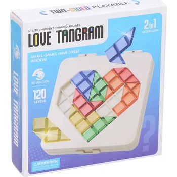 Hlavolam _Ostatní 1_ Hlavolam Tangram srdce 12cm w050312