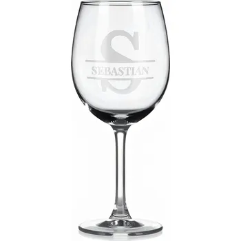 Sklenice Vínová sklenka s gravírovaným jménem – Sebastian
