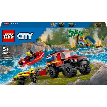 Stavebnice LEGO LEGO City 60412 Hasičský vůz 4x4 a záchranný loď