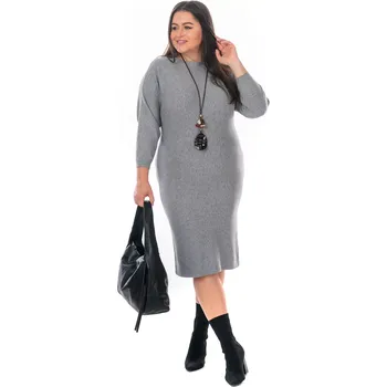 Dámské šaty Dámské šaty FISSU 42/44 Světle šedá