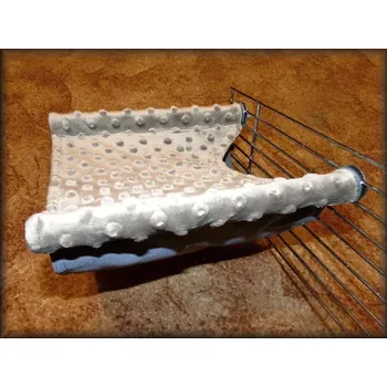 Dvojitá HAMAKA na šroubovací tyčky - šedá + hnědošedý minky