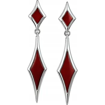 Náušnice Dlouhé stříbrné náušnice dámské visací stříbro 925 puzetky pecky