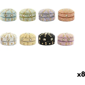 Organizér do auta Šperkovnice malé 8 kusů Home ESPRIT Žlutá Modrá Oranžová Růžová Aluminium