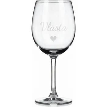 Sklenice Vínová sklenka s gravírovaným jménem – Vlasta II