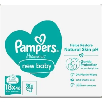 Dětský vlhčený ubrousek Pampers Harmonie New Baby Čisticí ubrousky 828 ks