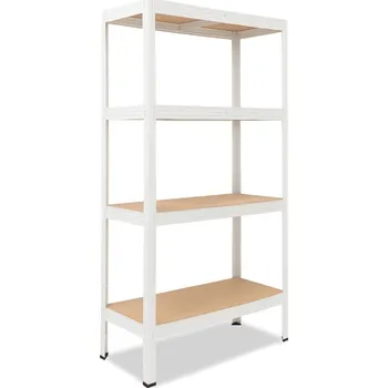 regál meets-ecommerce UG Kovový dílenský regál 230x70x30, 4-7 polic barva: bílá, počet polic: 4 police