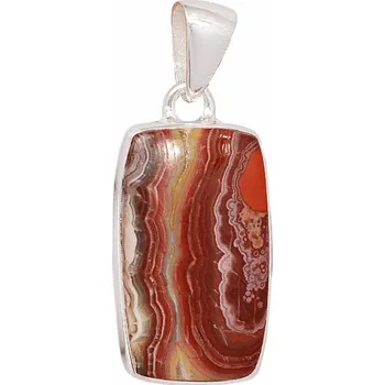 Přívěsek Achát krajkový Laguna Lace přívěsek stříbro Ag 925 P2052 2,4 cm, 5,7 g