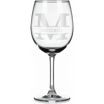 Sklenice Vínová sklenka s gravírovaným jménem – Metoděj