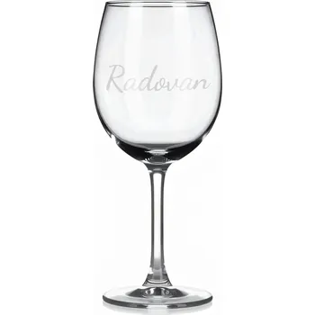 Sklenice Vínová sklenka s gravírovaným jménem – Radovan II