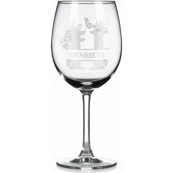 Sklenice Vínová sklenka s gravírovaným jménem – Henrieta